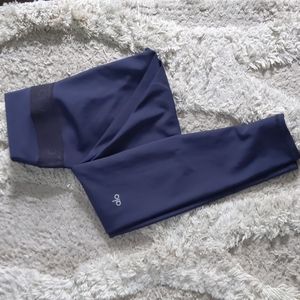 HIGH-WAIST FITNESS LEGGING - DARK NAVY/BLACK × xs